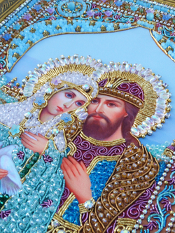 И-26 Набор для вышивания хрустальными камнями Святые Петр и Феврония