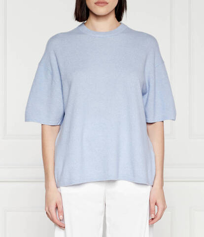 Хлопковый свитер megan Sams\u00f8e Sams\u00f8e - голубой(F23100034)