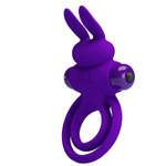 Фиолетовое эрекционное кольцо с вибростимуляцией клитора Vibrant Penis Ring III (Цвет: фиолетовый)