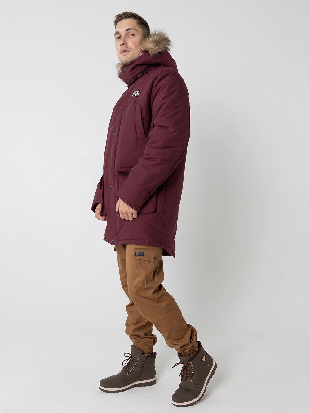 Парка зимняя Город Горький хаки бордо