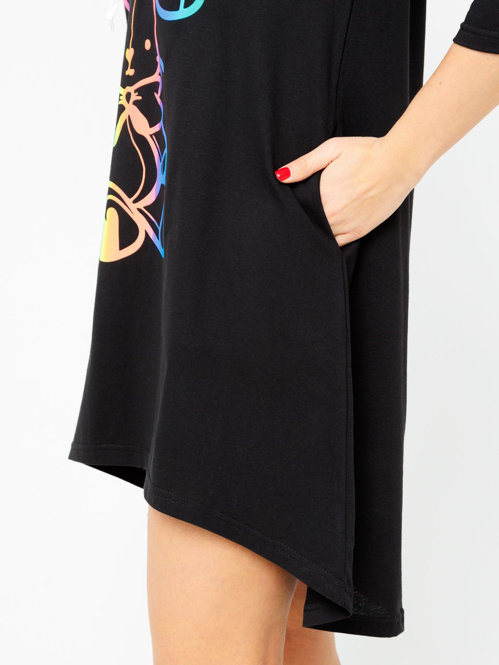 Туника коричневая с капюшоном и принтом женская с длинным рукавом большие размеры для пляжа хлопковая спортивная удлиненная нарядная летняя домашняя