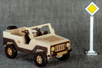 Внедорожник Off-Road от TARG - деревянный конструктор, сборная модель, 3d пазл