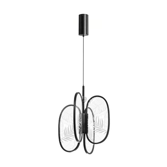 6665/38L L-VISION ODL_EX24 000 Подвесной светильник брашир. черный/металл/акрил IP20 LED 38W 2090Лм 3000K PIUMA