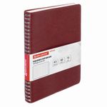Тетрадь А5 (148x218 мм), BRAUBERG "Office PRO", гибкая, под кожу, гребень, 80 л., коричневая, 111044