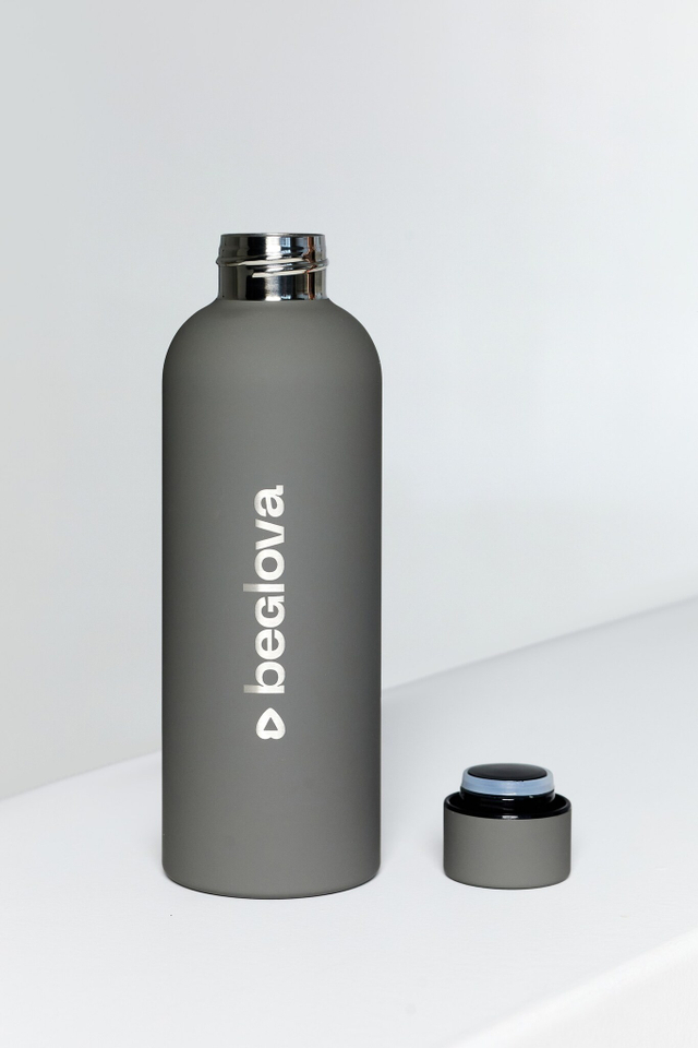 Термобутылка серая
