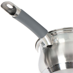 Ковш нерж, 1.9 л, с крыш, силикон ручка, индукц, Катунь, Ирида, КТ08-К