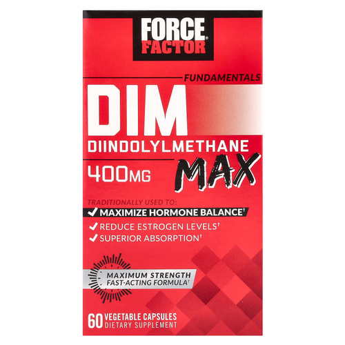 Force Factor, Fundamentals, DIM Max, 60 вегетарианских капсул