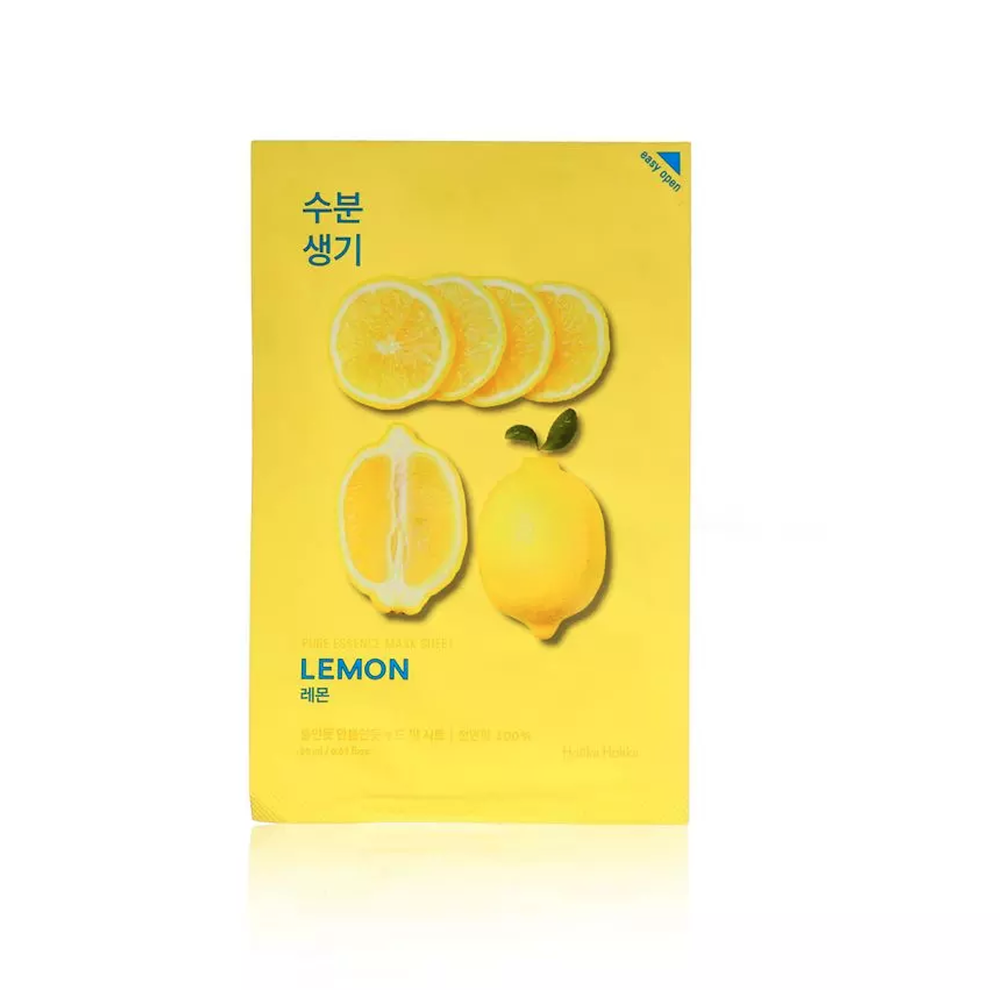 Тканевая маска с лимоном HOLIKA HOLIKA PURE ESSENCE MASK SHEET DAMASK LEMON