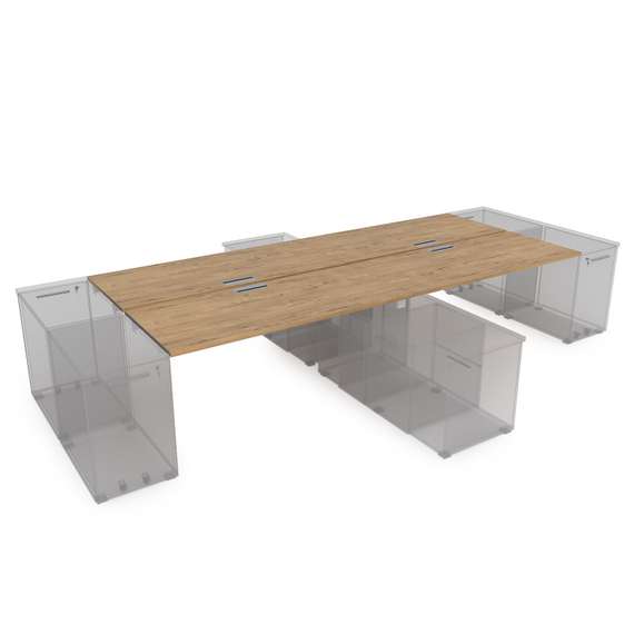 СБЧТ.979 Стол системы БЕНЧ на 4 рабочих места. крепление к тумбам (2800*1435*750)