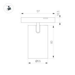 Светильник MAG-MICROCOSM-SPOT-R35-5W Warm3000 (BK, 36 deg, 24V) (Arlight, IP20 Металл, 3 года) 043252