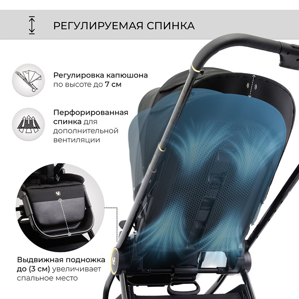 Детская коляска Sweet Baby Elegante 2 в 1 GL Black