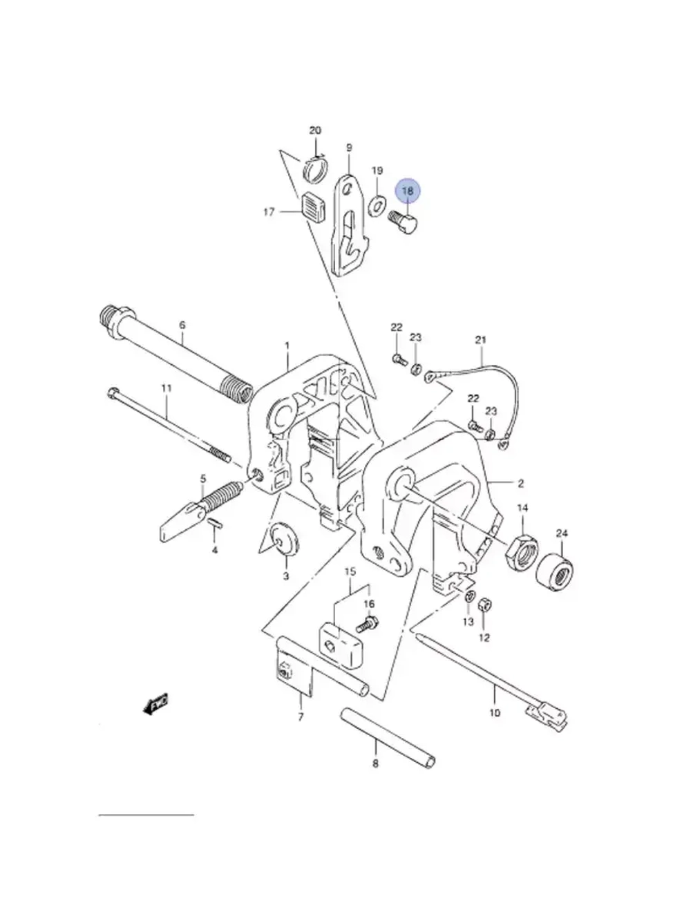 Болт для лодочных моторов 09111-10032-000