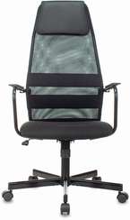 Кресло Бюрократ KB-5M черный TW-01 3C11 сетка/ткань с подголов. крестов. металл черный