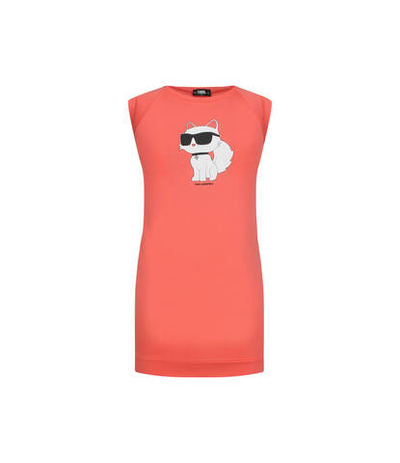 Платье Karl Lagerfeld Kids - коралловый(Z12235)