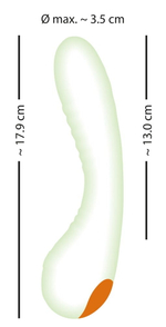 Люминесцентный вибратор для точки G Glow in the dark G-Spot - 17,9 см.