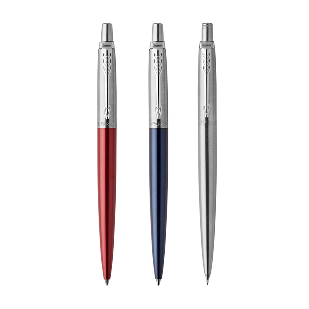 Подарочный набор: Parker Jotter - шариковая ручка + ручка гелевая + карандаш + ежедневник, триколор