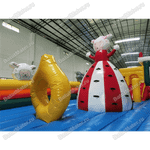 Надувной батут с крышей "Злой страшный серый волк"