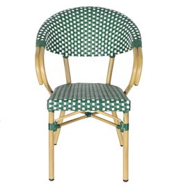 "Грас" плетеный стул из искусственного ротанга, цвет зеленый