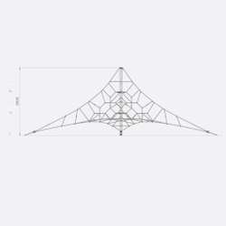 Пространственная канатная конструкция «PY-00.16» для уличных игровых площадок