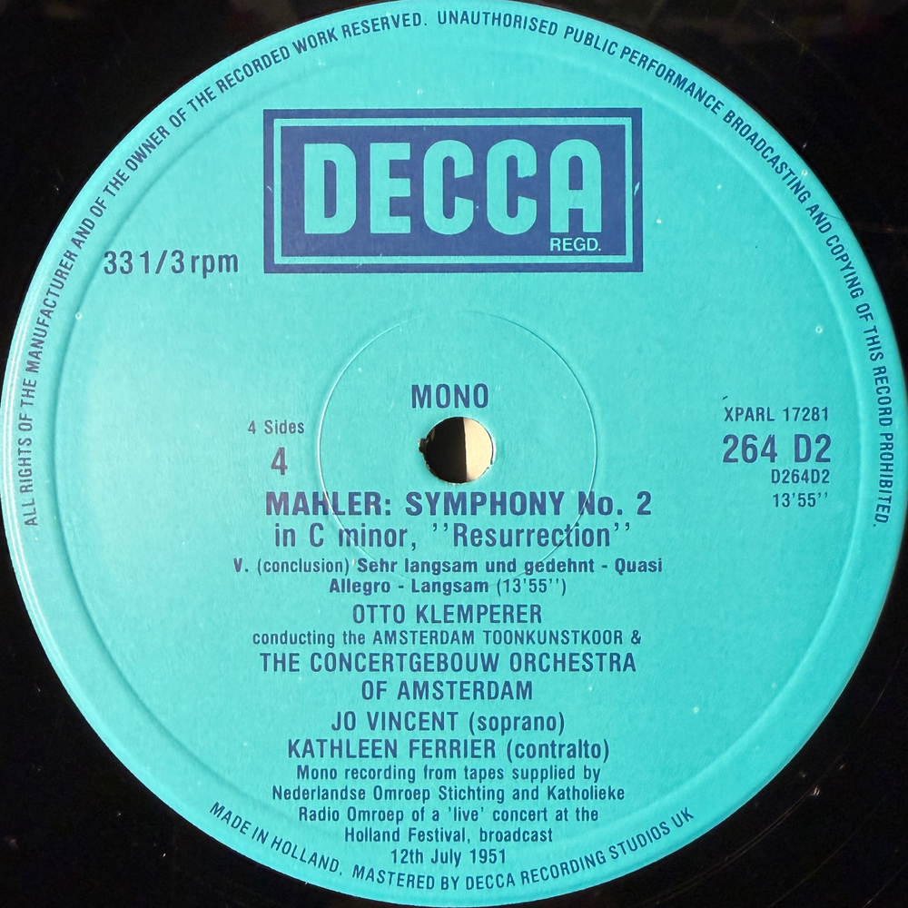 Малер - Симфония №2 2LP (Англия 1982г.) Т