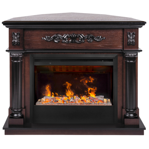 Каминокомплект Real Flame Silvia Corner 26 AO с очагом 3D Helios 26 SBG (угловой)