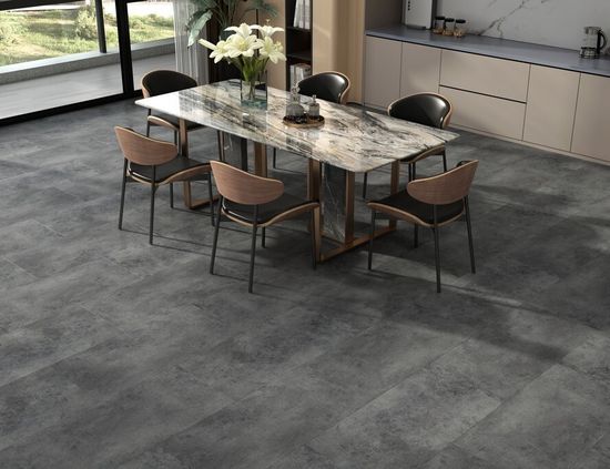 LVT плитка Evofloor Stone Glue Dark Concrete - Тёмный Бетон