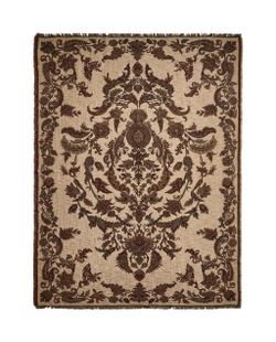 Zara Home плед из хлопка, светло-бежевый, 140x190 см