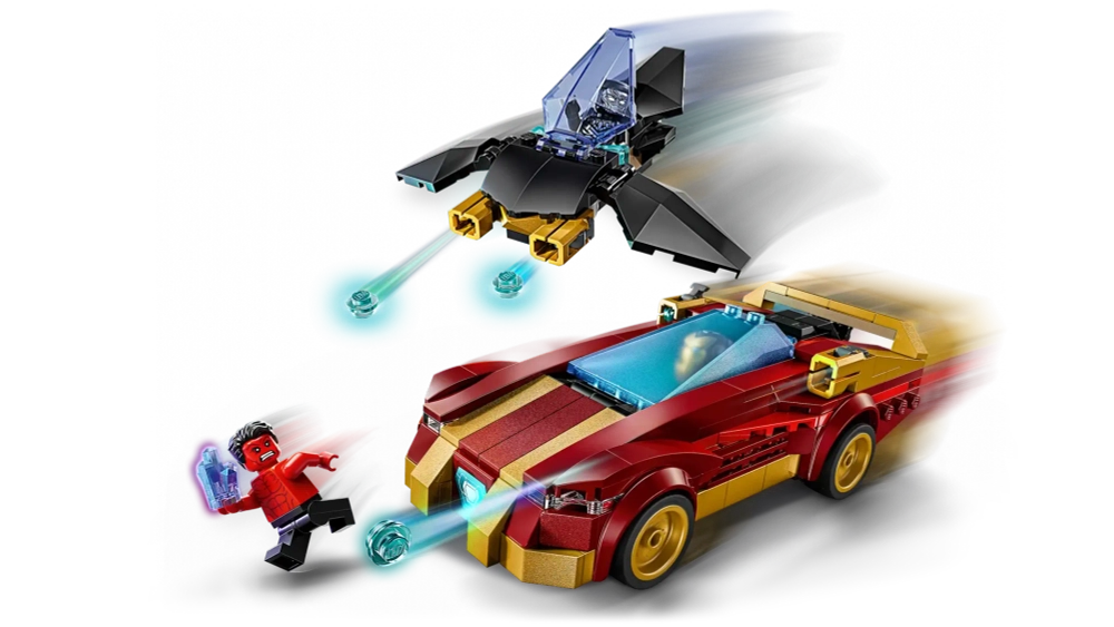 Конструктор LEGO Marvel 76310 Машина Железного человека и Черная пантера против Красного Халка