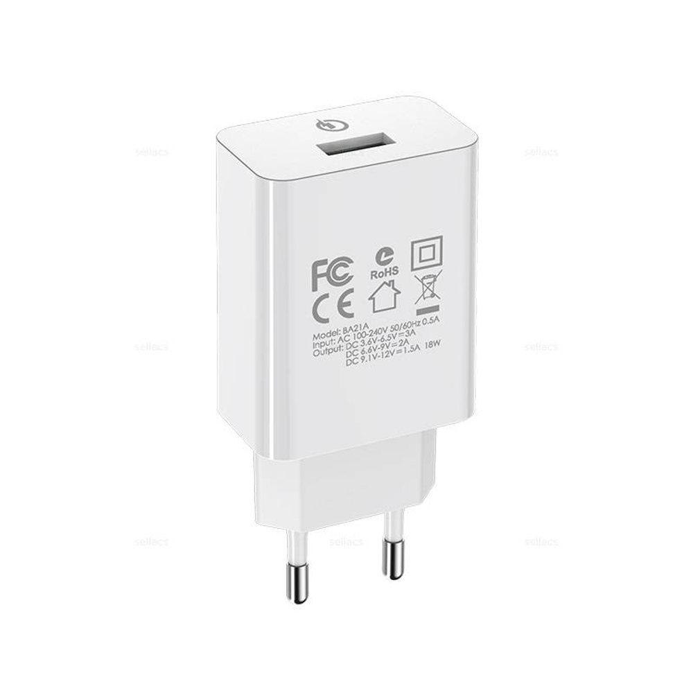 Зарядное устройство Borofone BA21A QC3.0 (white)