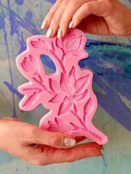 Силиконовый молд для декора "Магнолия"