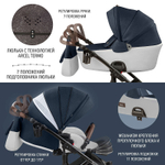 Детская коляска Nuovita Carro Sport 2 в 1 Blu Argenteo/Синий серебристый