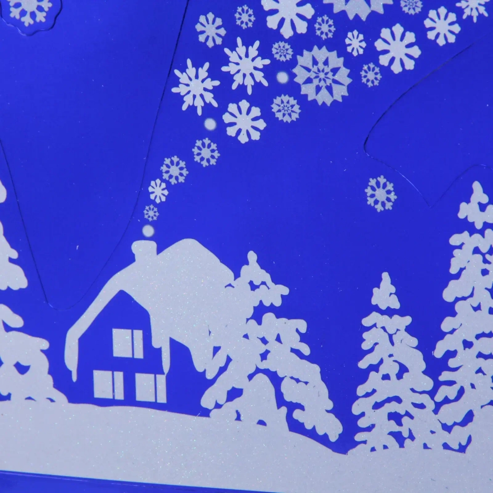 Наклейка на стекло «Морозы» 38*30 см, микс