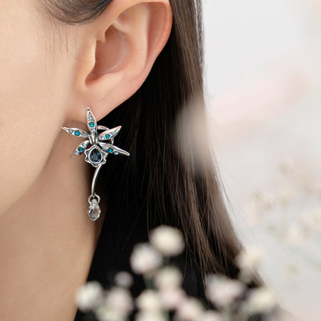 "Мильтассия" серьги  из коллекции "Королева ночи" от Jenavi