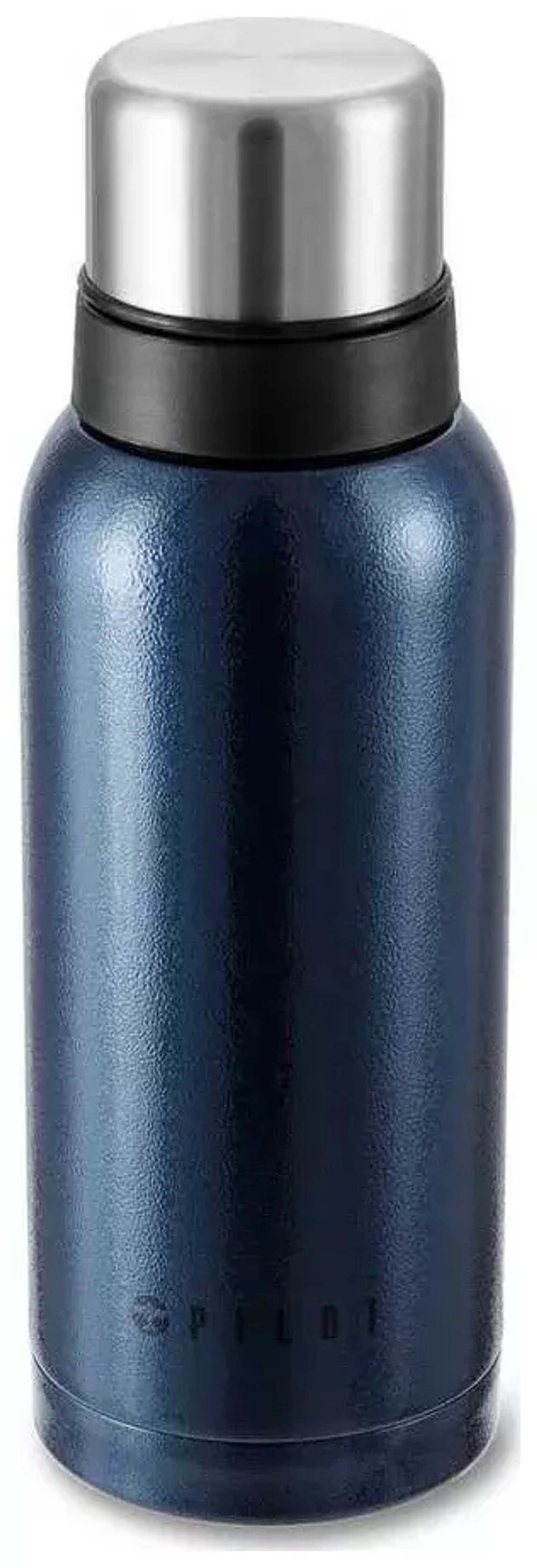 Термос 1 литр, синий (молотковое покрытие)