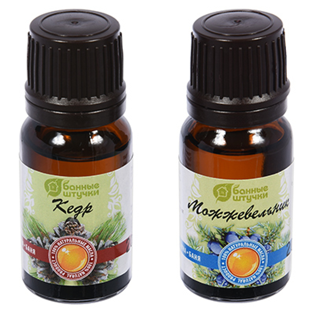 Набор эфирных масел кедр и можжевельник 2 масла по 10мл