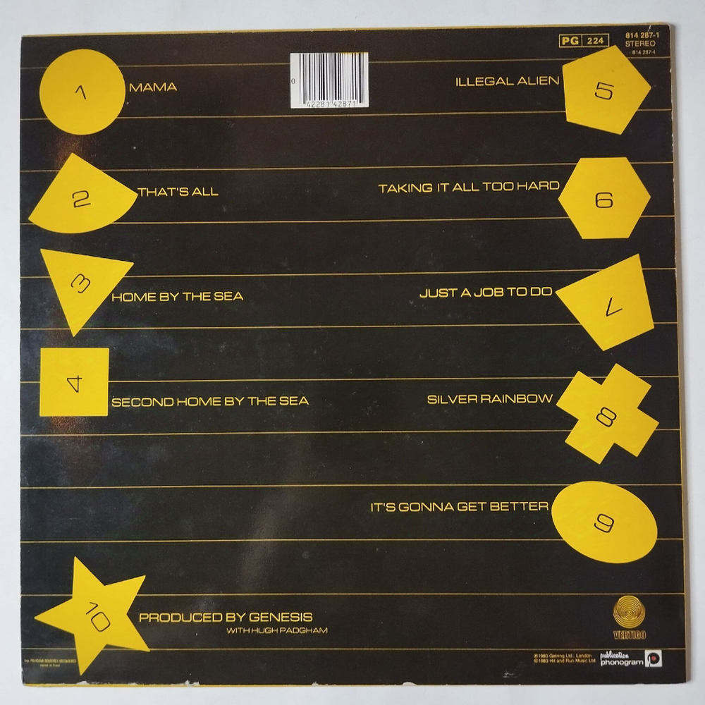 Винтажная виниловая пластинка LP Genesis Mama (France 1983)