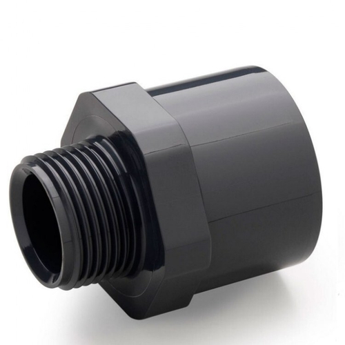 Двойной переходной муфтовый адаптер ПВХ (НПВХ) неразборный с наружной резьбой под клей (Ру16), Китай