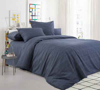 Постельное белье перкаль 1,5 спальный размер Графитовый камень