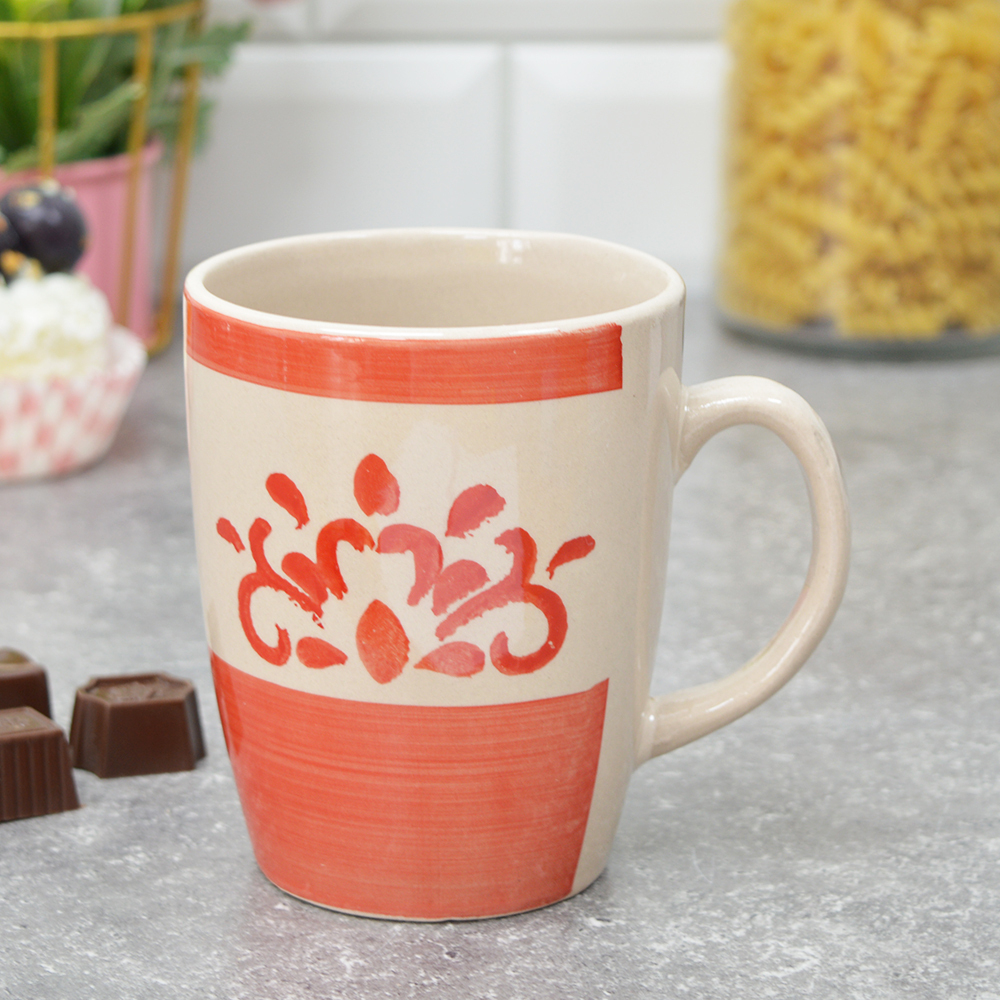 Кружка 360мл Дамаск бордовый