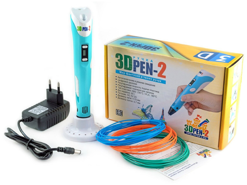 3D ручка 3DPEN-2 голубой