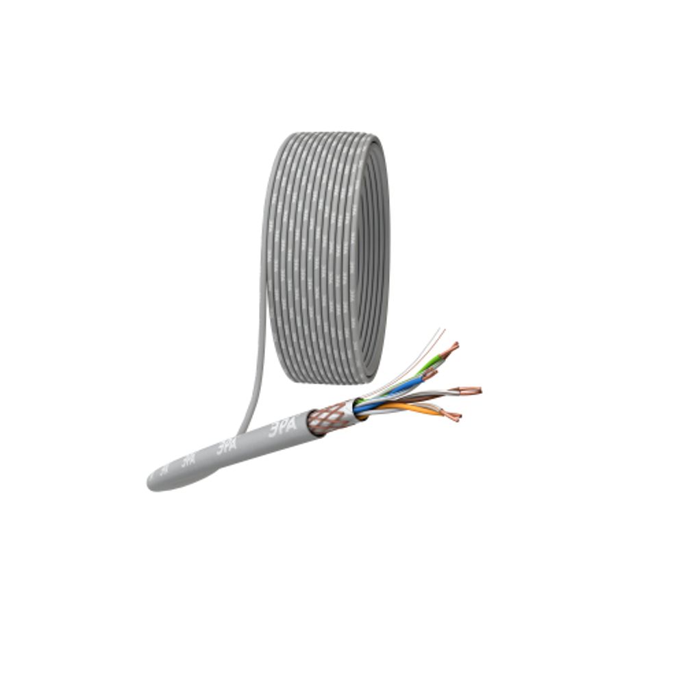 Кабель витая пара ЭРА SF/UTP Cat5e 4x2x24 AWG CU PVC 305 м | LAN-кабель витая пара F/UTP-Cu