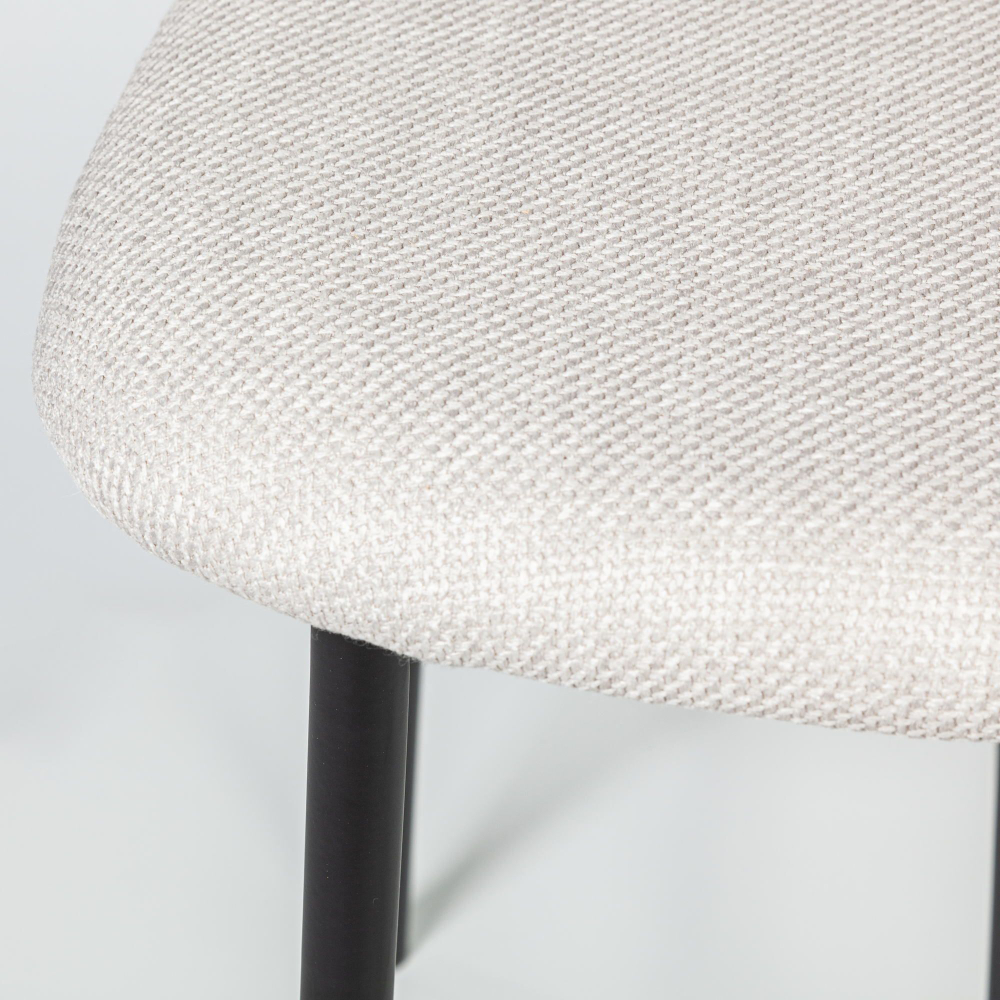 Стул полубарный Adele, ткань, светло-серый