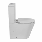 Унитаз напольный BelBagno FLAY-TOR BB2149CP-TOR/SC белый, с крышкой микролифт, с бачком, безободковый, слив-торнадо