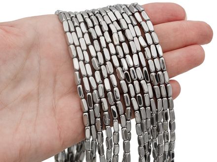 Нить бусин из гематита 3х7,5мм