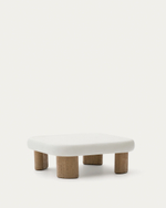 Журнальный столик Labra из цемента и акации 80 x 80 см