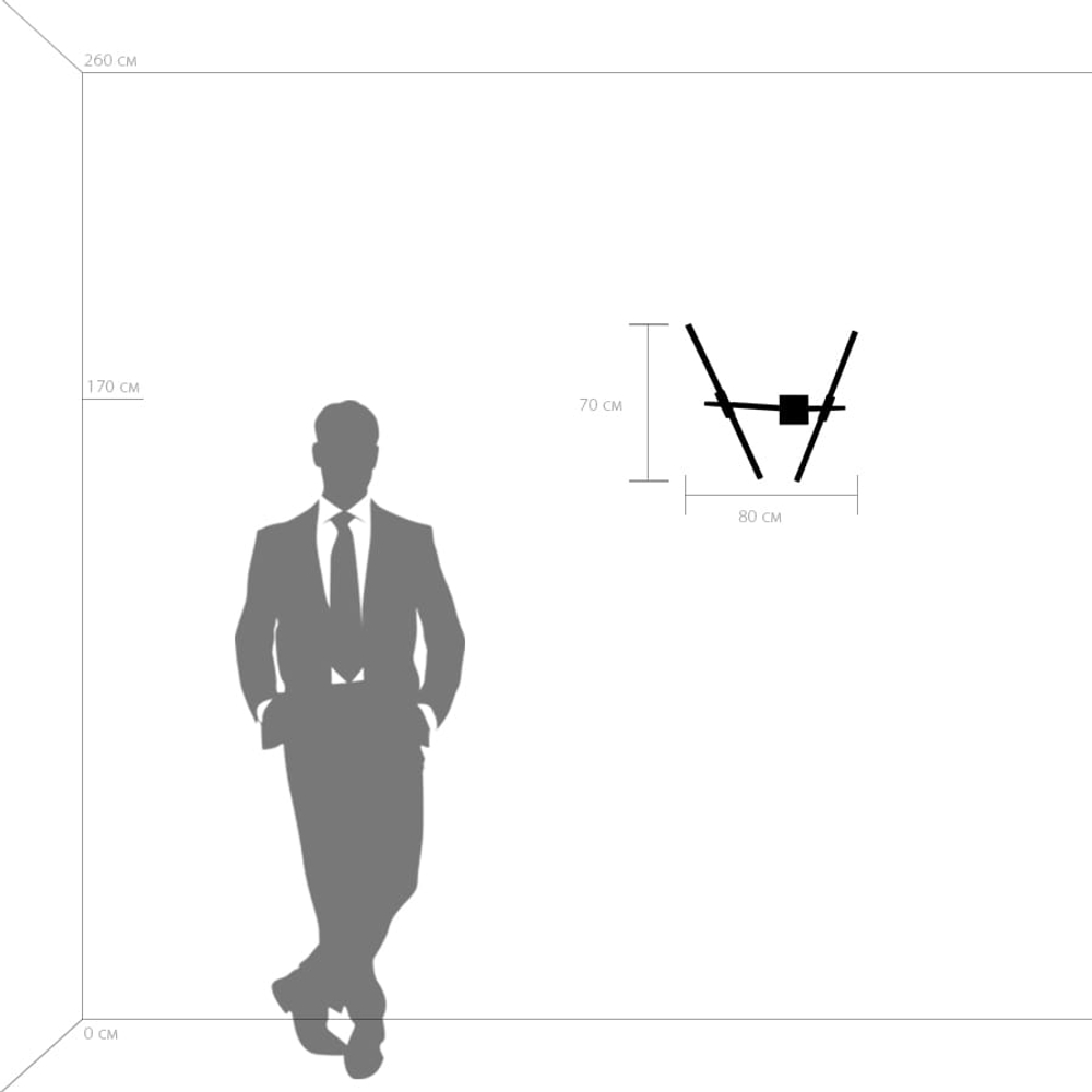 742623 Бра STRUTTURA 4х6W (led) G9 ЗОЛОТО МАТОВЫЙ