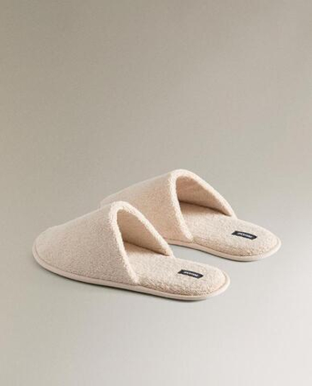 ZARA HOME ДОМАШНИЕ ТАПОЧКИ, ПЕСОЧНЫЙ