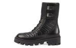 GUCCI Gucci GG boots fashion-forward high-top round toe short boots women's black