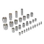 Набор инструментов, 1/2", 1/4", CrV, S2, пластиковый кейс, 100 предметов Denzel