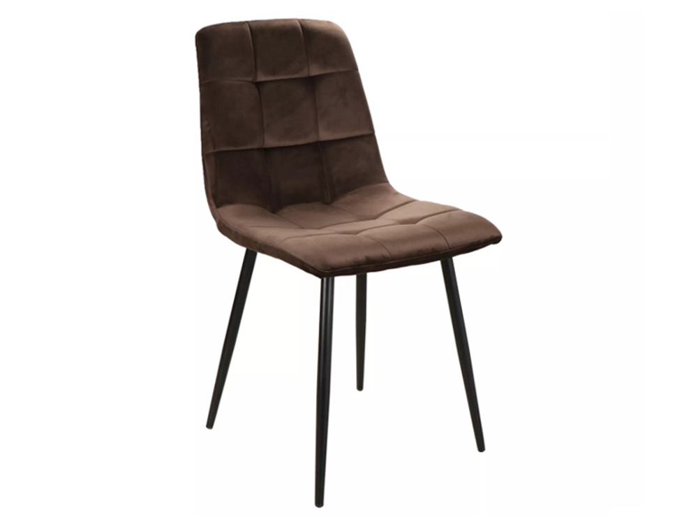 Стул SIGNAL MILA Velvet Bluvel 48 коричневый/черный мат